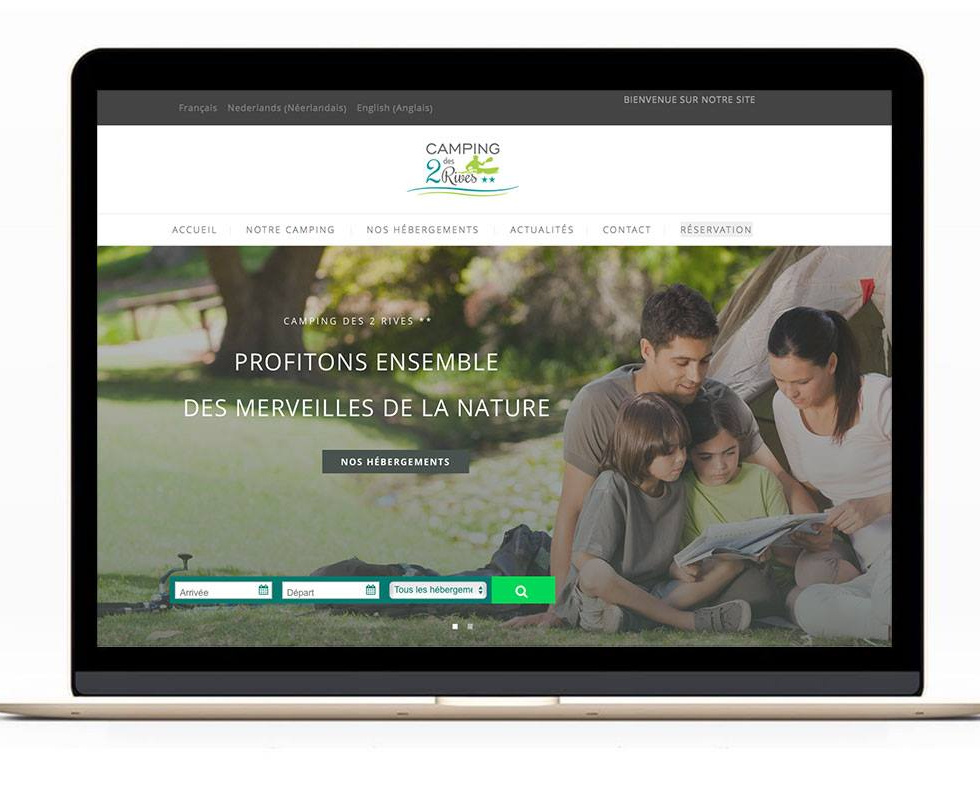 Réalisation d'un site wordpress pour un camping