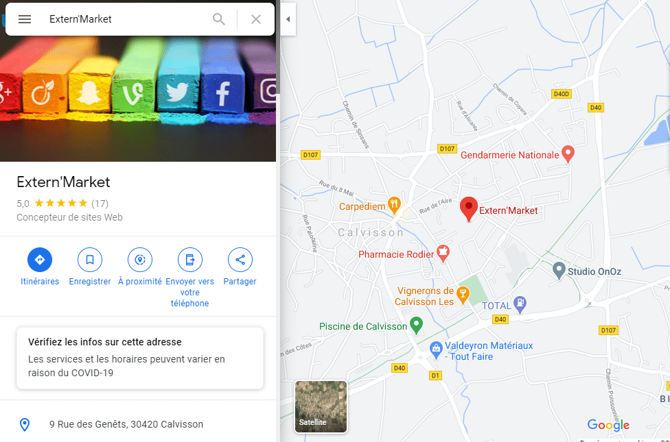Fiche Google My Business : Le pack local