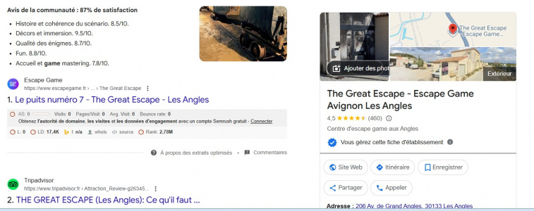 Etude de cas client N°16 : Escape Game Avignon STECA avec création site web de réservation + Social Media