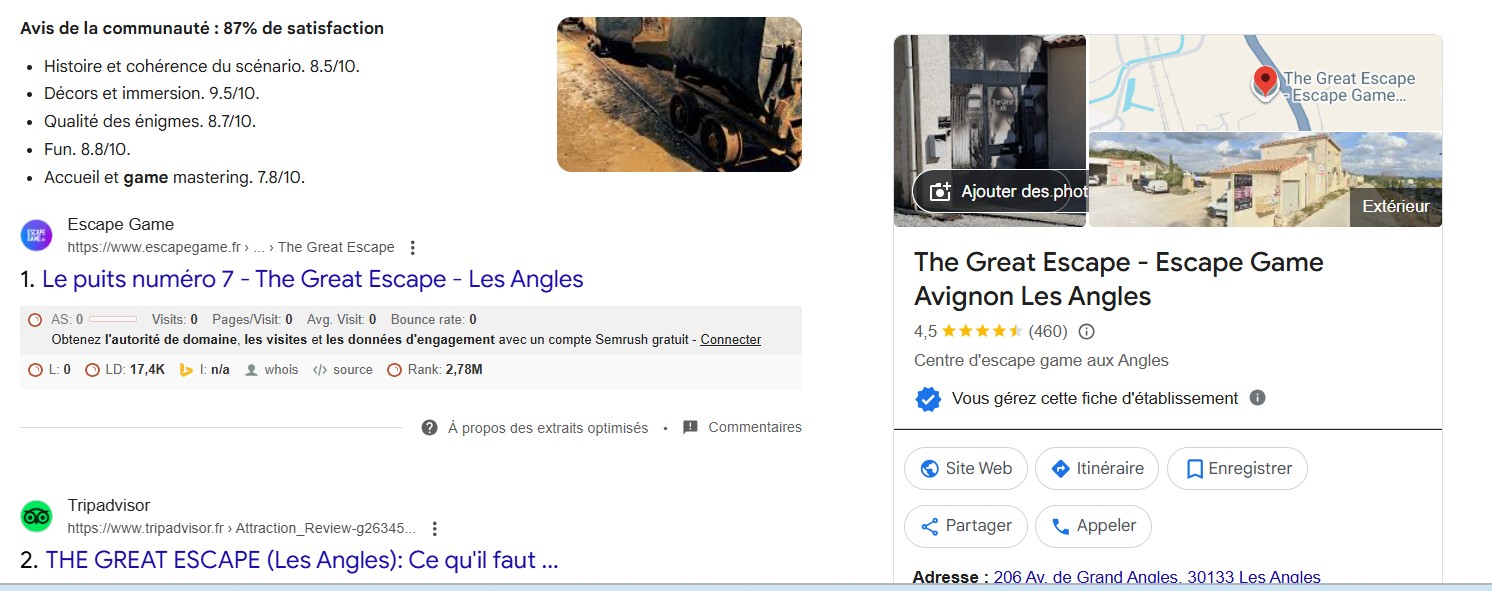 Etude de cas client N°16 : Escape Game Avignon STECA avec création site web de réservation + Social Media