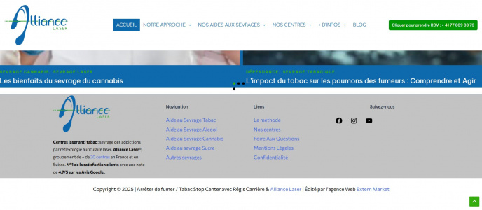 Etude de cas client N°24 : Sevrage Laser Suisse avec développement commercial et visibilité web