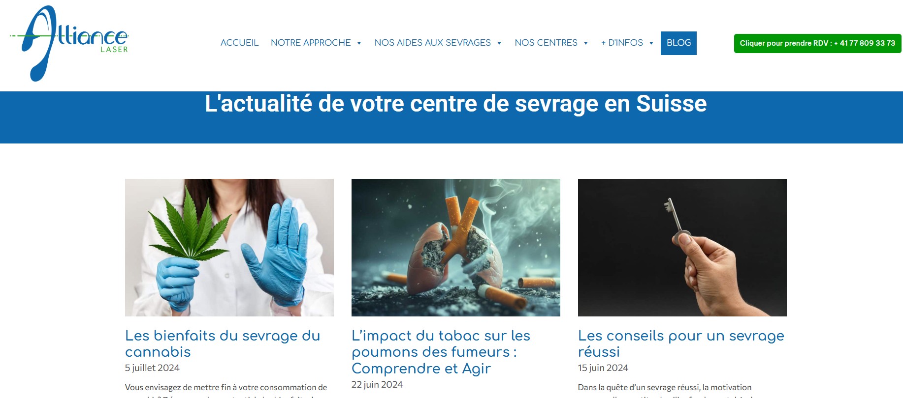 Etude de cas client N°24 : Sevrage Laser Suisse avec développement commercial et visibilité web