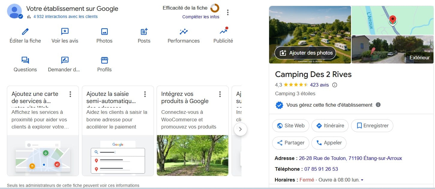 Etude de cas client N°10 - Agence SEO Camping des 2 Rives