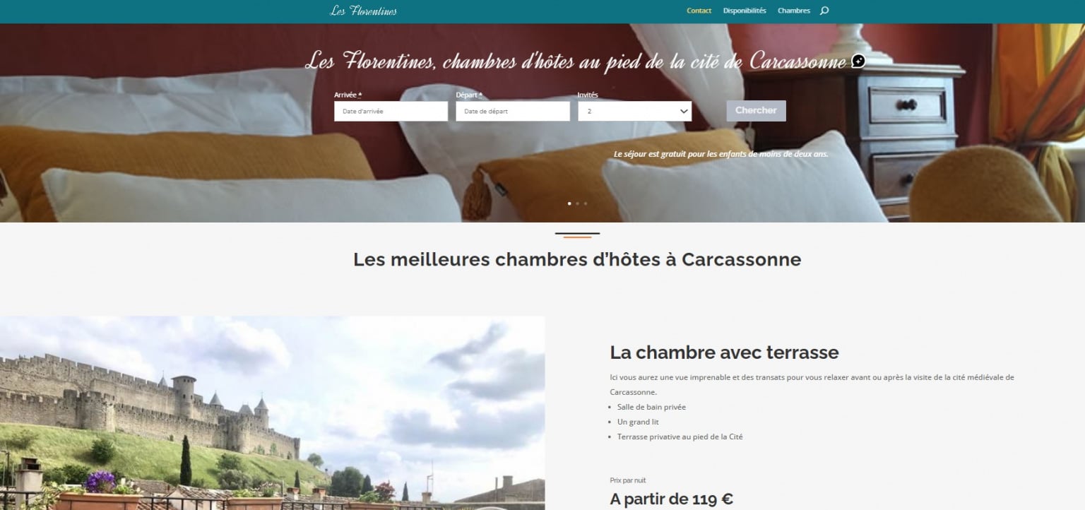 Etude de cas N°12 : Hôtel & Maison d'hôtes Les Florentines à Carcasonne - Agence SEO Avis client