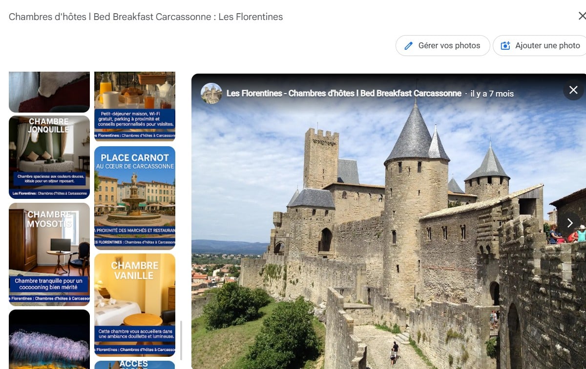 Etude de cas N°12 : Hôtel & Maison d'hôtes Les Florentines à Carcasonne - Agence SEO Avis client