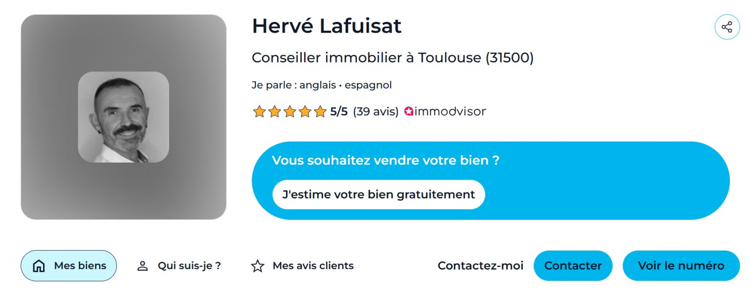 Etude de cas client N°15 - Hervé Lafuisat Agent Immobilier Toulouse