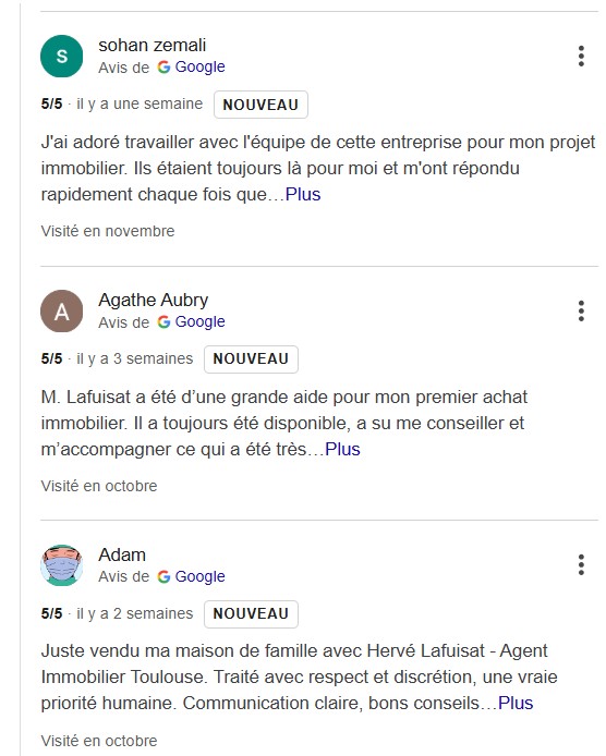 Etude de cas client N°15 - Hervé Lafuisat Agent Immobilier Toulouse