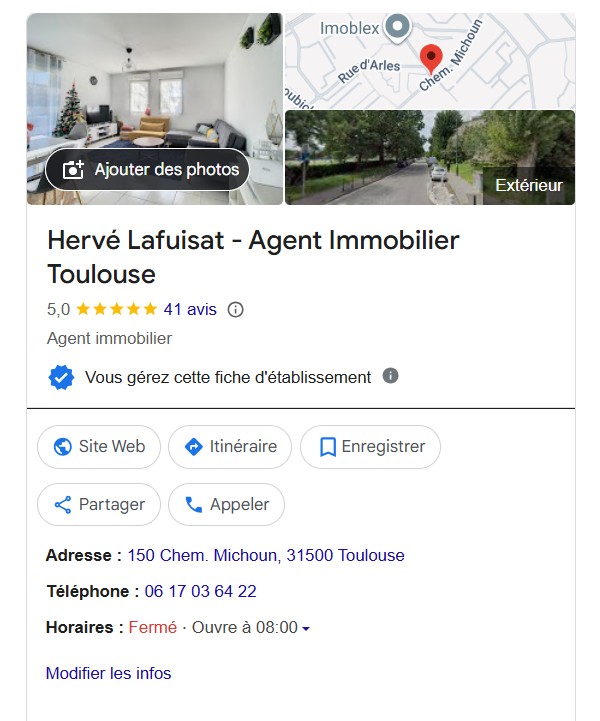 Etude de cas client N°15 - Hervé Lafuisat Agent Immobilier Toulouse