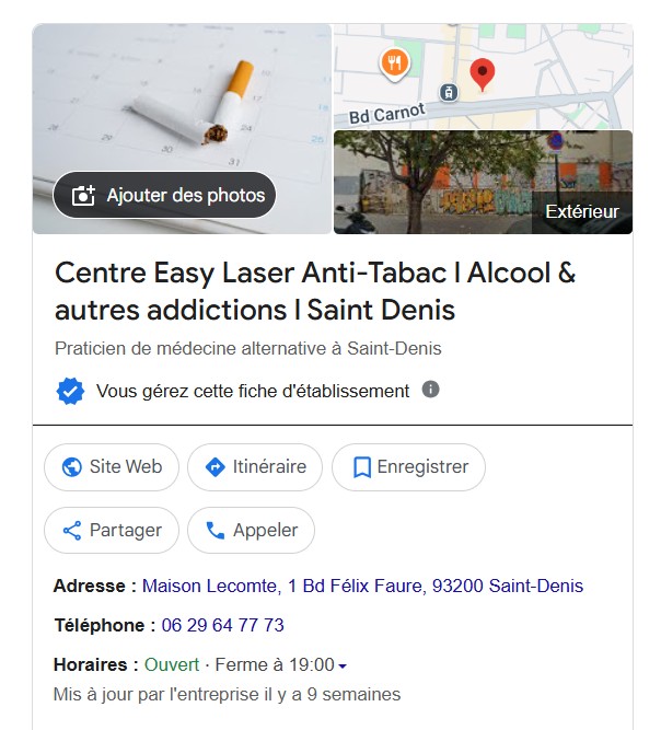 Etude de cas client N°18 - Sevrage Laser Easy Laser Avis Client