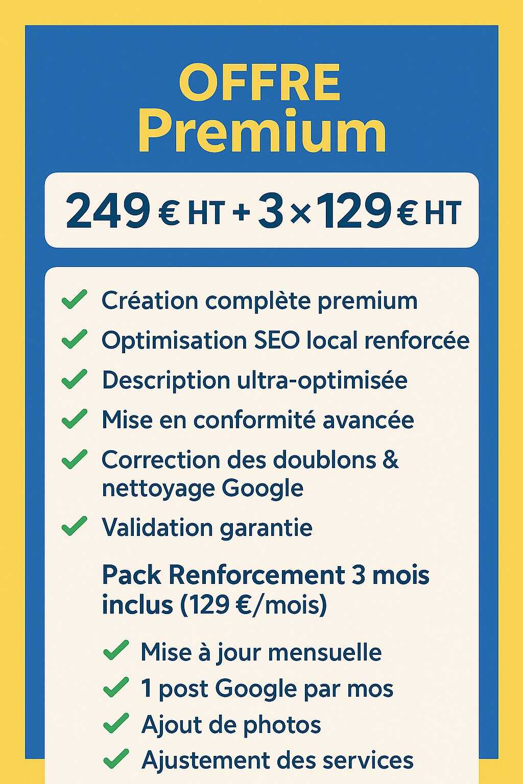 Offre pour la création de votre fiche Google par une équipe Experte en Google