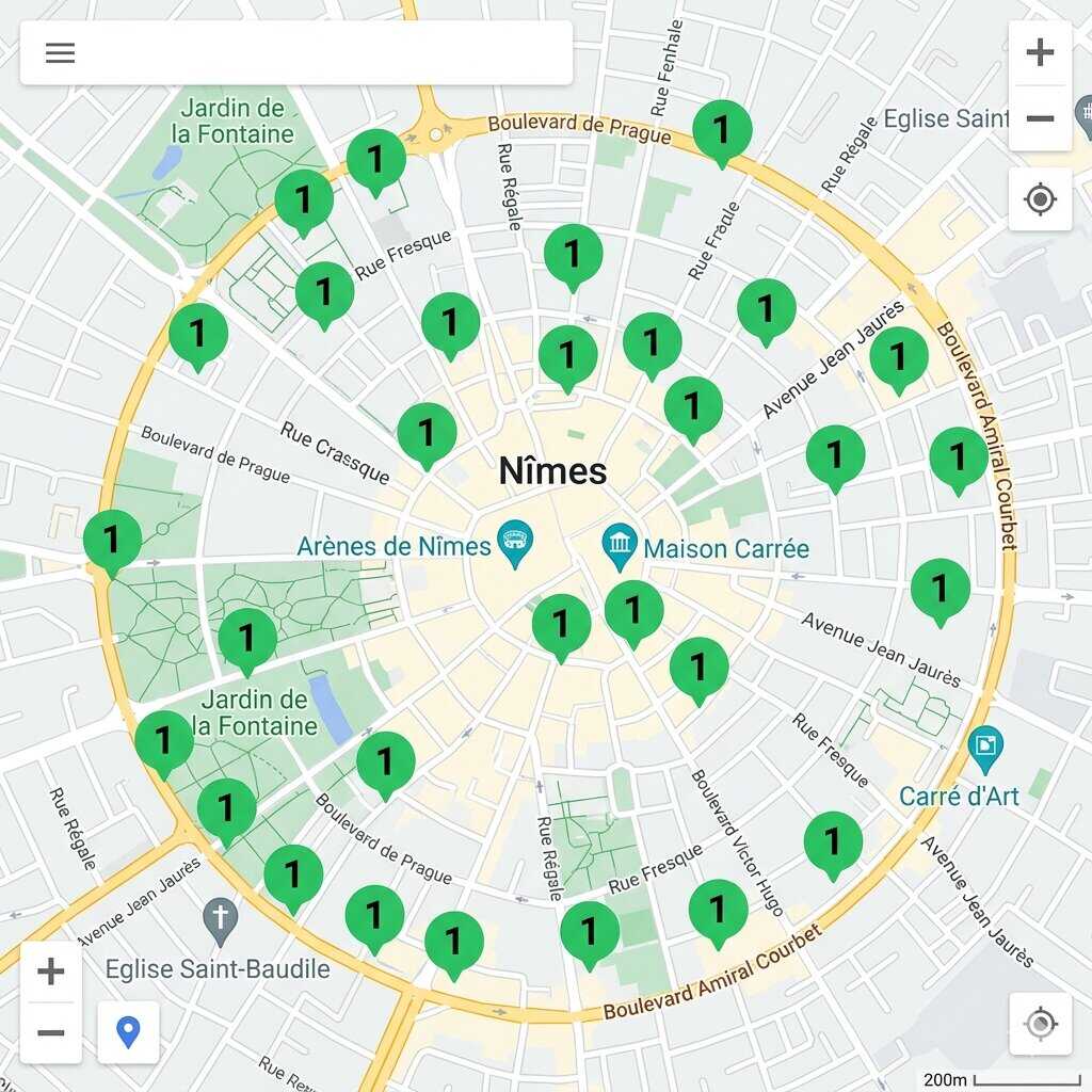 fiche Google optimisée visible en première position sur Google Maps à Nîmes