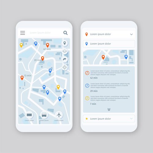 interface Google Maps recherche locale mobile entreprise
