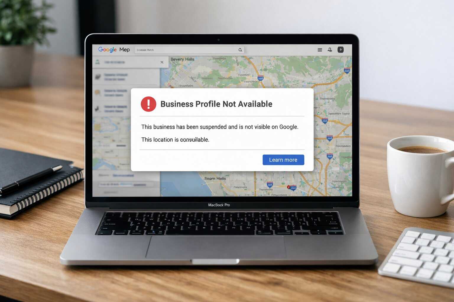 fiche google business disparue google maps