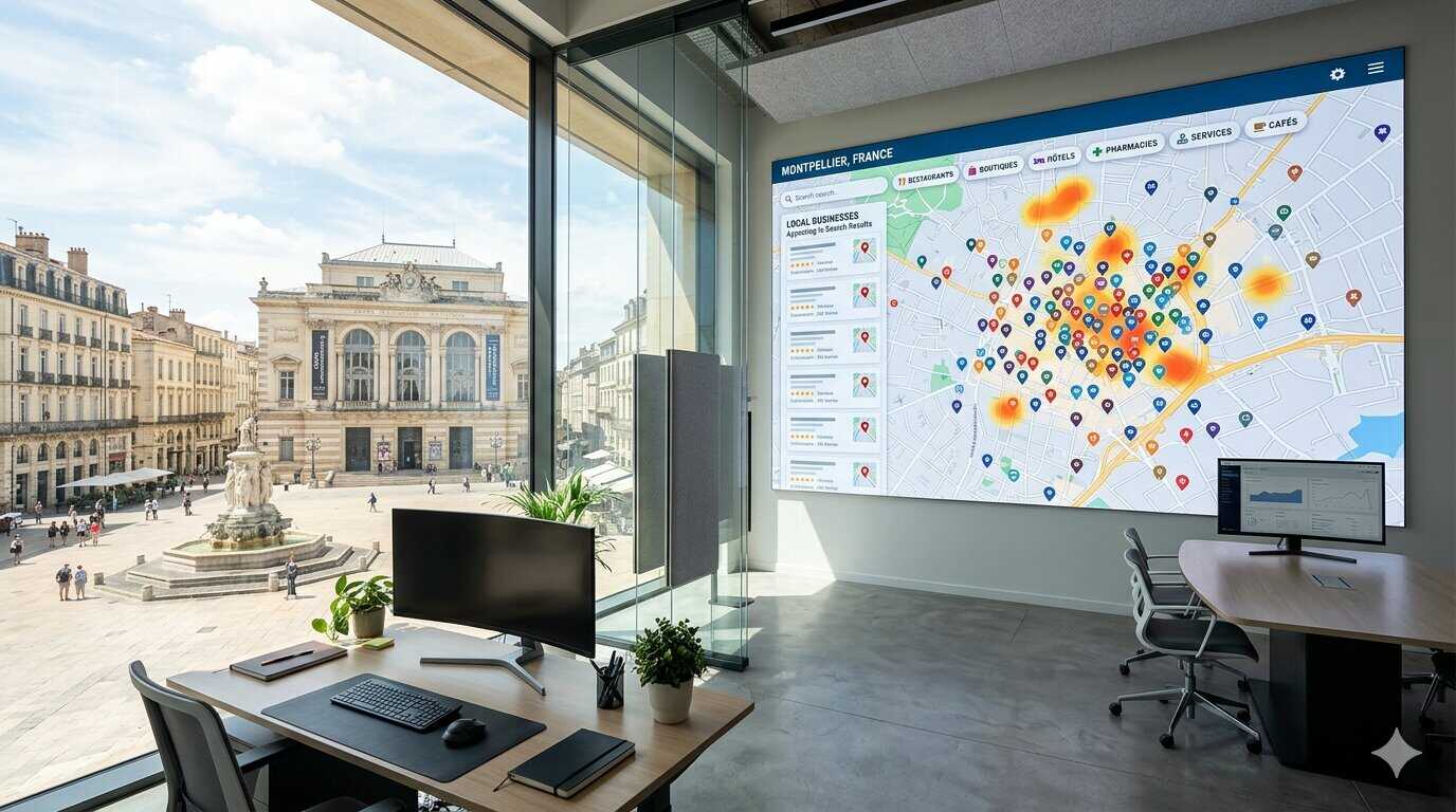 Visibilité SEO locale et positionnement Google Maps pour entreprises à Montpellier