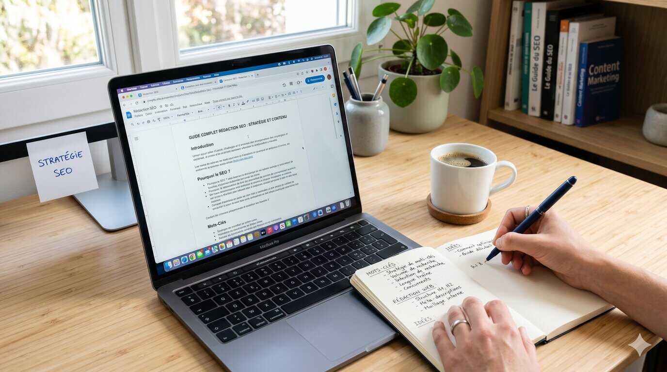 Rédaction web SEO avec stratégie de contenu et optimisation Google