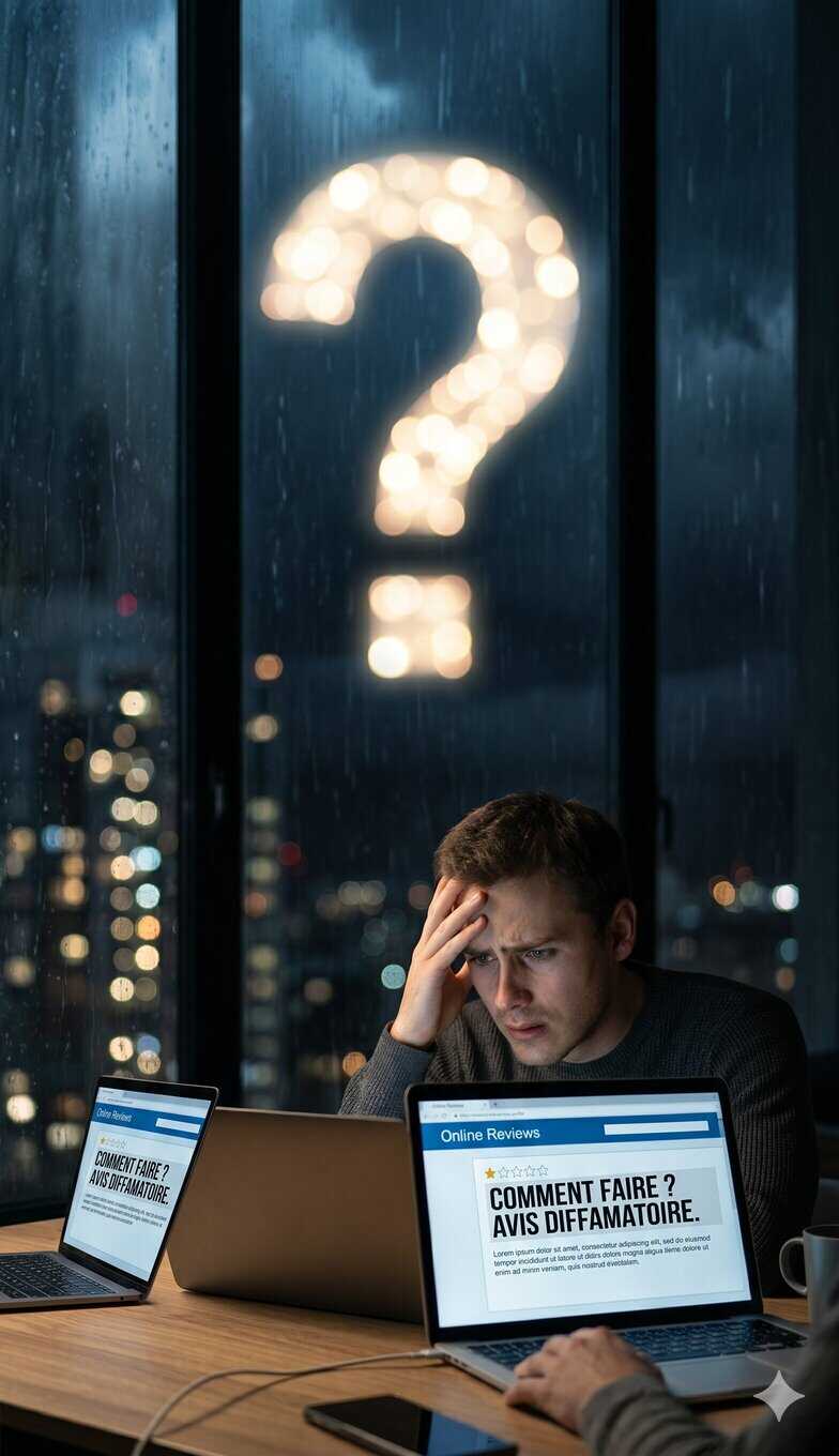 Interface Google pour signaler un avis