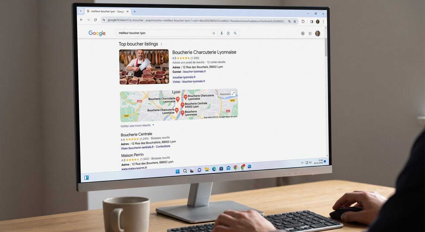 Comparaison entre une entreprise bien optimisée pour être recommandée par ChatGPT et une entreprise moins visible