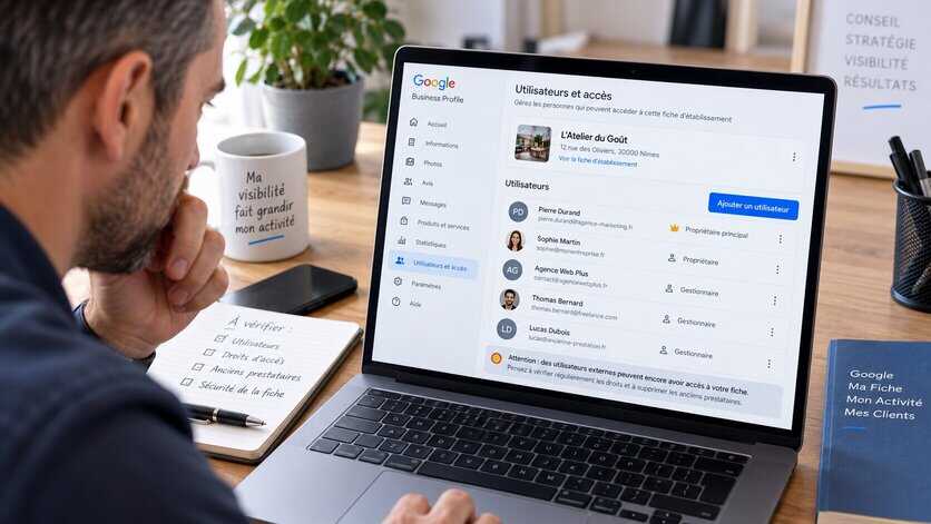 Contrôle des accès et des propriétaires d’une fiche Google Business Profile
